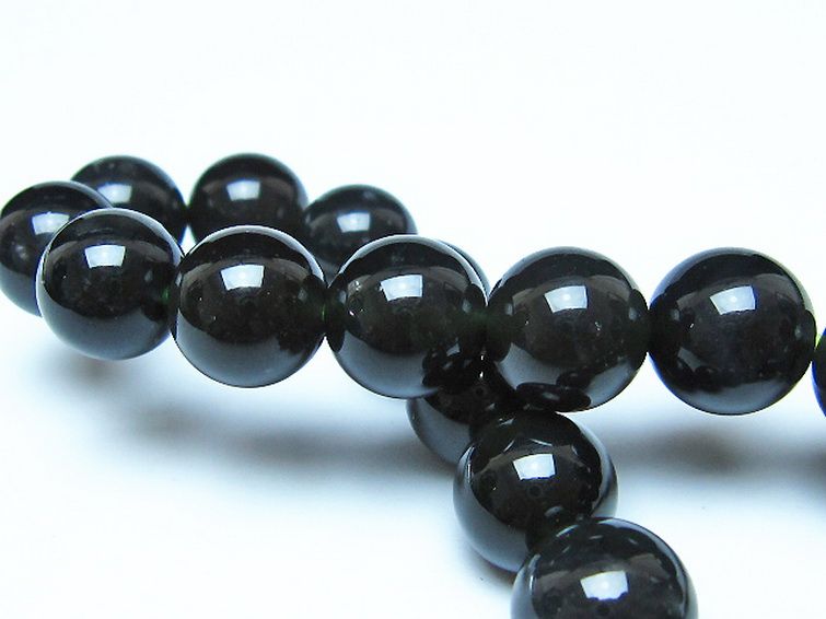 チンターマニストーン アリゾナ州産 天然ガラス ブレスレット （サフォーダイト/シリウス隕石） 11mm [t520-1705] 2枚目