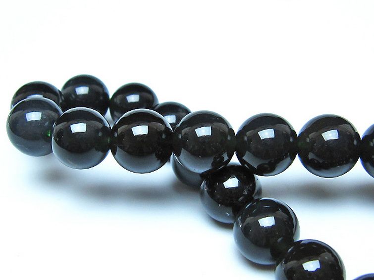 チンターマニストーン アリゾナ州産 天然ガラス ブレスレット （サフォーダイト/シリウス隕石） 11mm [t520-1707] 2枚目