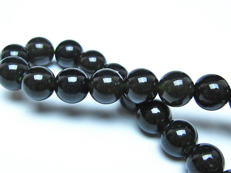 チンターマニストーン アリゾナ州産 天然ガラス ブレスレット （サフォーダイト/シリウス隕石） 9mm [t520-1710] 2枚目