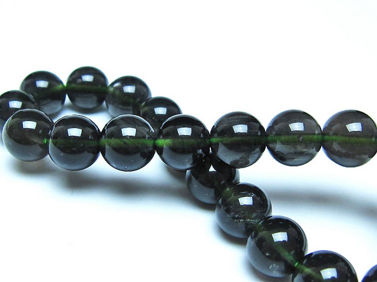 チンターマニストーン アリゾナ州産 天然ガラス ブレスレット （サフォーダイト/シリウス隕石） 9mm [t520-1755] 2枚目