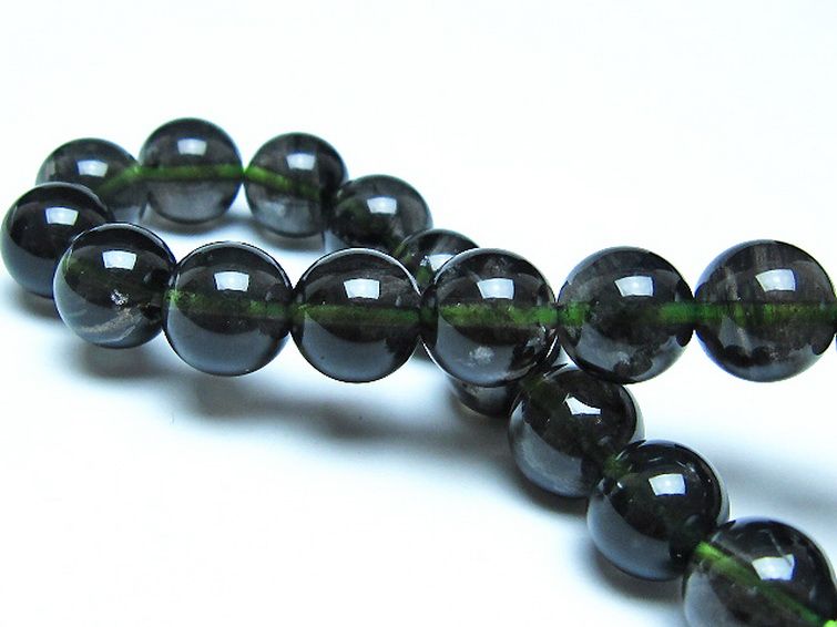 チンターマニストーン アリゾナ州産 天然ガラス ブレスレット （サフォーダイト/シリウス隕石） 10mm [t520-1758] 2枚目