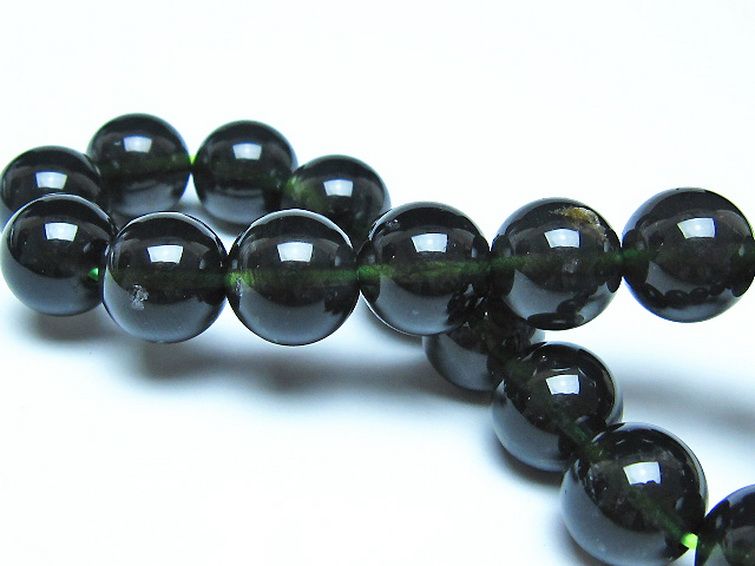 チンターマニストーン アリゾナ州産 天然ガラス ブレスレット （サフォーダイト/シリウス隕石） 11mm [t520-1762] 2枚目