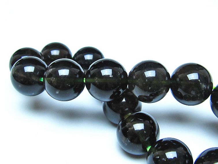 チンターマニストーン アリゾナ州産 天然ガラス ブレスレット （サフォーダイト/シリウス隕石） 14mm [t520-1774] 2枚目