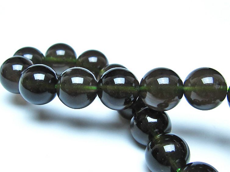 チンターマニストーン アリゾナ州産 天然ガラス ブレスレット （サフォーダイト/シリウス隕石） 11mm [t520-1786] 2枚目