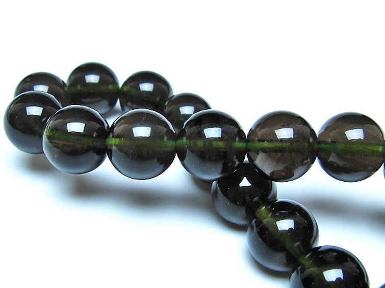 チンターマニストーン アリゾナ州産 天然ガラス ブレスレット （サフォーダイト/シリウス隕石） 11mm [t520-1789] 2枚目