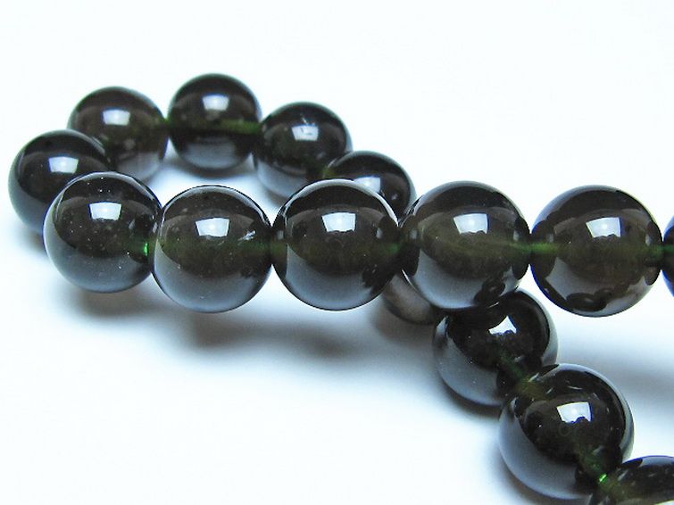 チンターマニストーン アリゾナ州産 天然ガラス ブレスレット （サフォーダイト/シリウス隕石） 11mm [t520-1795] 2枚目