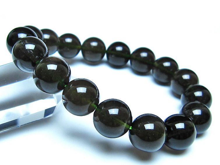 チンターマニストーン アリゾナ州産 天然ガラス ブレスレット