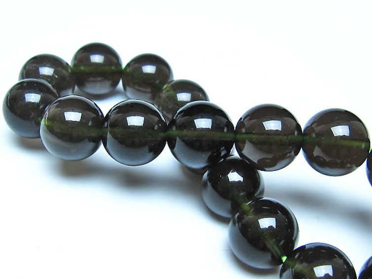 チンターマニストーン アリゾナ州産 天然ガラス ブレスレット （サフォーダイト/シリウス隕石） 12mm [t520-1821] 2枚目