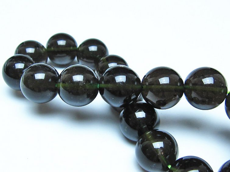 チンターマニストーン アリゾナ州産 天然ガラス ブレスレット （サフォーダイト/シリウス隕石） 12mm [t520-1822] 2枚目