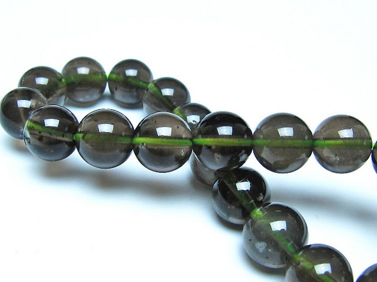 チンターマニストーン アリゾナ州産 天然ガラス ブレスレット （サフォーダイト/シリウス隕石） 10mm [t520-1825] 2枚目