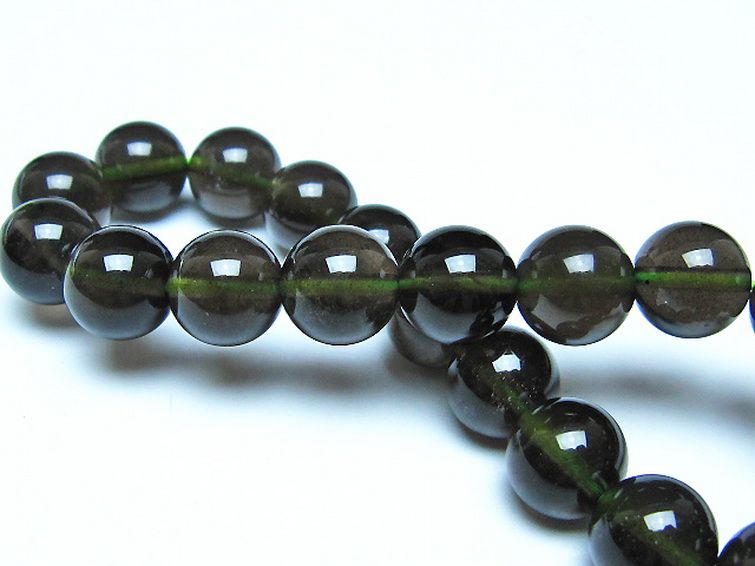 チンターマニストーン アリゾナ州産 天然ガラス ブレスレット （サフォーダイト/シリウス隕石） 10mm [t520-1826] 2枚目