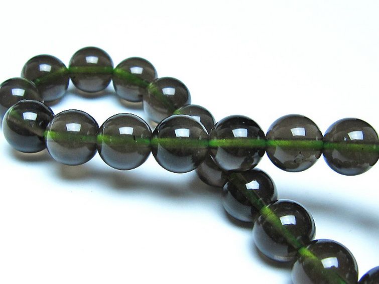 チンターマニストーン アリゾナ州産 天然ガラス ブレスレット （サフォーダイト/シリウス隕石） 9mm [t520-1829] 2枚目