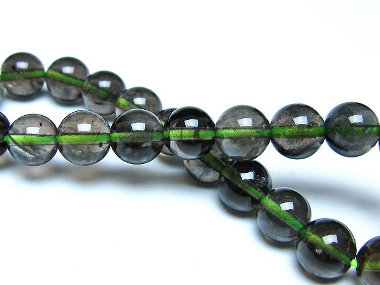 チンターマニストーン アリゾナ州産 天然ガラス ブレスレット （サフォーダイト/シリウス隕石） 8mm [t520-1834] 2枚目