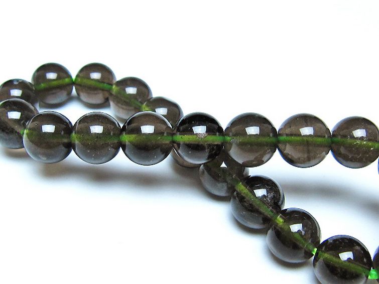 チンターマニストーン アリゾナ州産 天然ガラス ブレスレット （サフォーダイト/シリウス隕石） 9mm [t520-1838] 2枚目