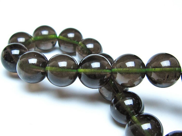 チンターマニストーン アリゾナ州産 天然ガラス ブレスレット （サフォーダイト/シリウス隕石） 11mm [t520-1840] 2枚目