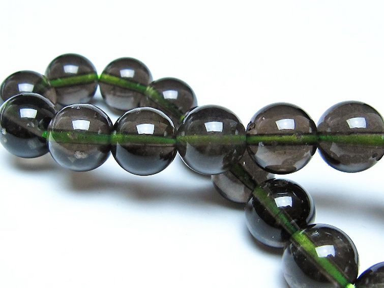 チンターマニストーン アリゾナ州産 天然ガラス ブレスレット （サフォーダイト/シリウス隕石） 11mm [t520-1843] 2枚目