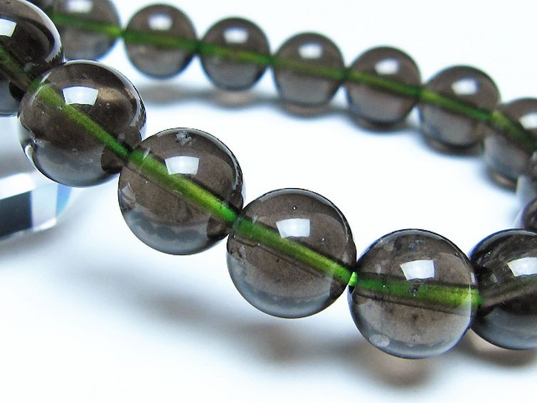 チンターマニストーン アリゾナ州産 天然ガラス ブレスレット （サフォーダイト/シリウス隕石） 11mm [t520-1843] 3枚目