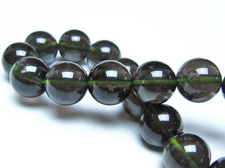 チンターマニストーン アリゾナ州産 天然ガラス ブレスレット （サフォーダイト/シリウス隕石） 12mm [t520-1846] 2枚目