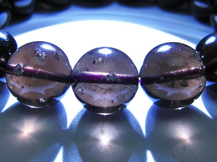 コロンビアナイト コロンビア産 天然ガラス ブレスレット 14mm [t521-2722] 3枚目