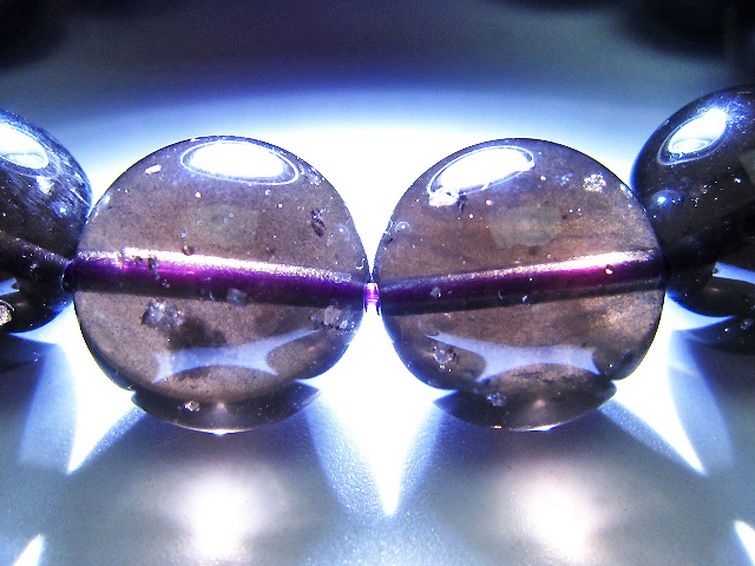 コロンビアナイト コロンビア産 天然ガラス ブレスレット 15mm [t521-2737] 3枚目