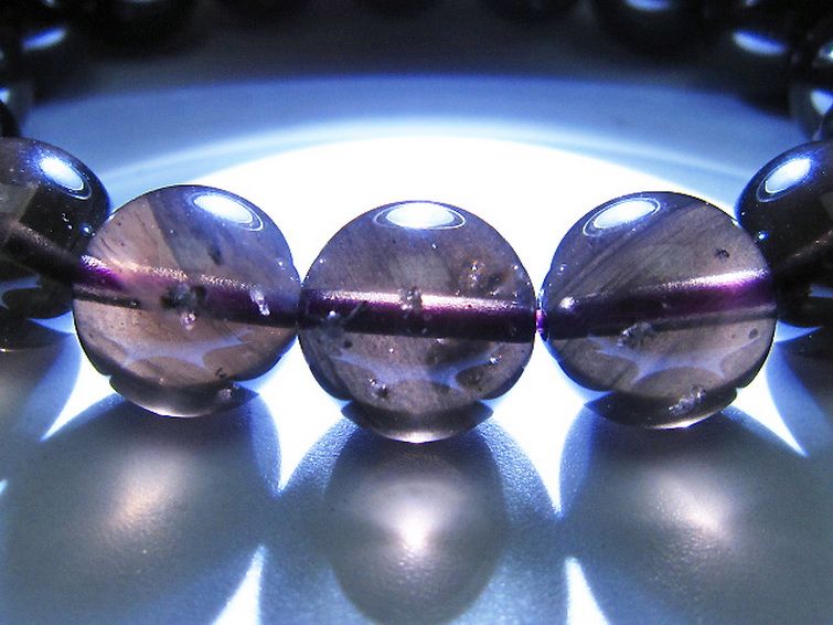 コロンビアナイト コロンビア産 天然ガラス ブレスレット 13mm [t521-2750] 3枚目