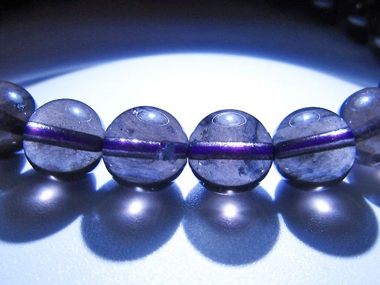 コロンビアナイト コロンビア産 天然ガラス ブレスレット 9mm [t521-2812] 3枚目