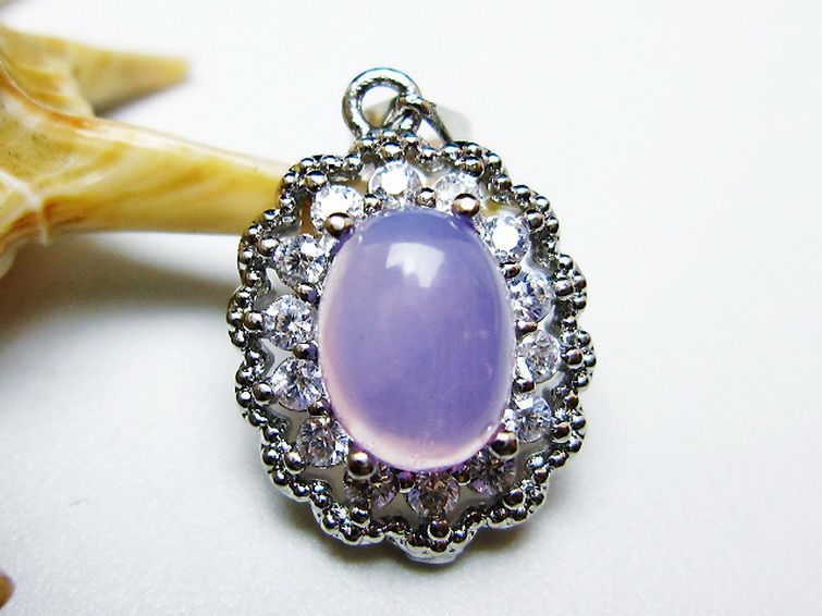 スコロライト（ラベンダークォーツ） ペンダント [T525-2177] 1枚目