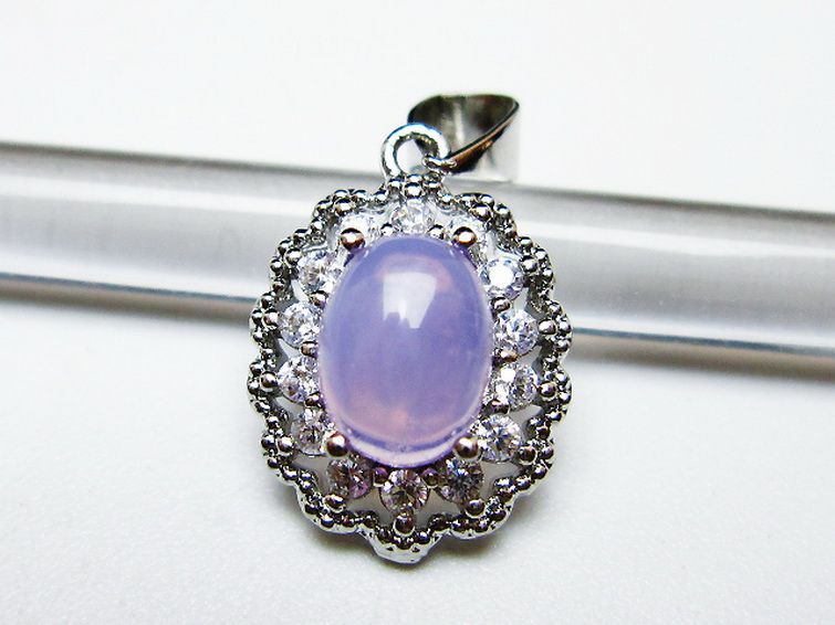 スコロライト（ラベンダークォーツ） ペンダント [T525-2177] 2枚目