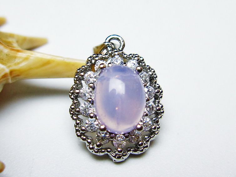 スコロライト（ラベンダークォーツ） ペンダント [T525-2178] 1枚目