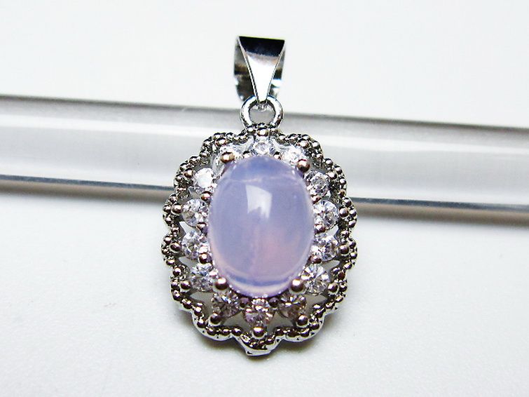 スコロライト（ラベンダークォーツ） ペンダント [T525-2178] 2枚目