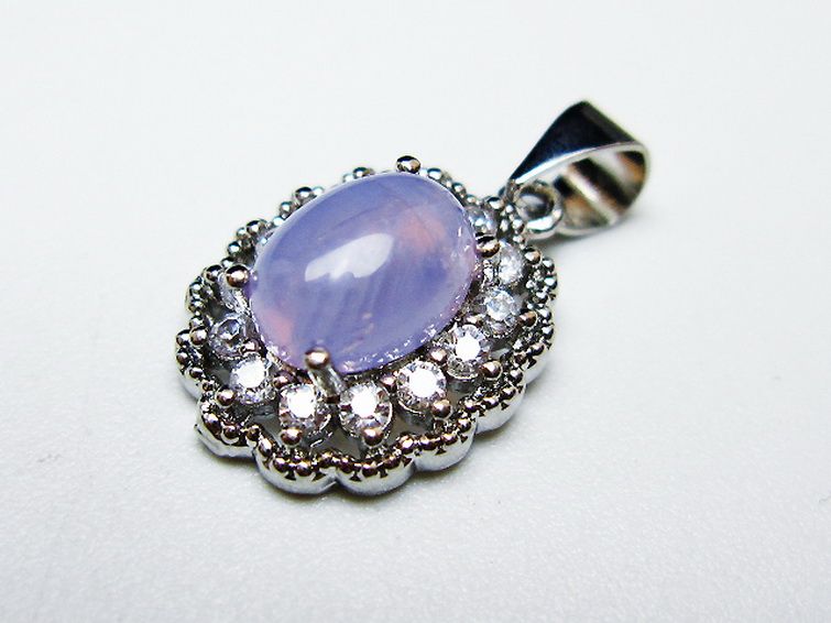 スコロライト（ラベンダークォーツ） ペンダント [T525-2178] 3枚目