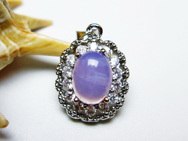 スコロライト（ラベンダークォーツ） ペンダント [T525-2180] 2枚目