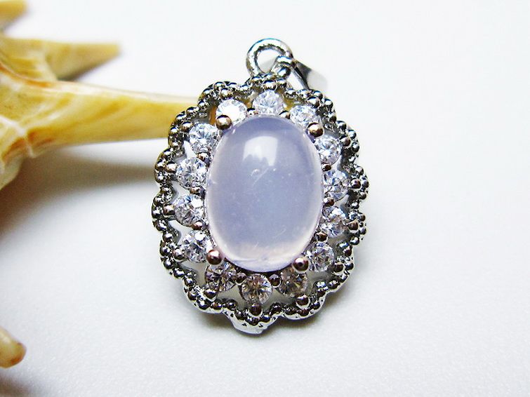 スコロライト（ラベンダークォーツ） ペンダント [T525-2182] 2枚目