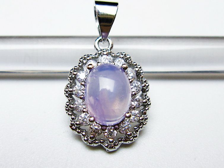 スコロライト（ラベンダークォーツ） ペンダント [T525-2185] 1枚目