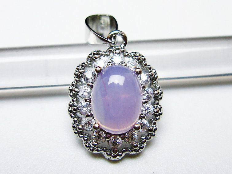 スコロライト（ラベンダークォーツ） ペンダント [T525-2198] 1枚目