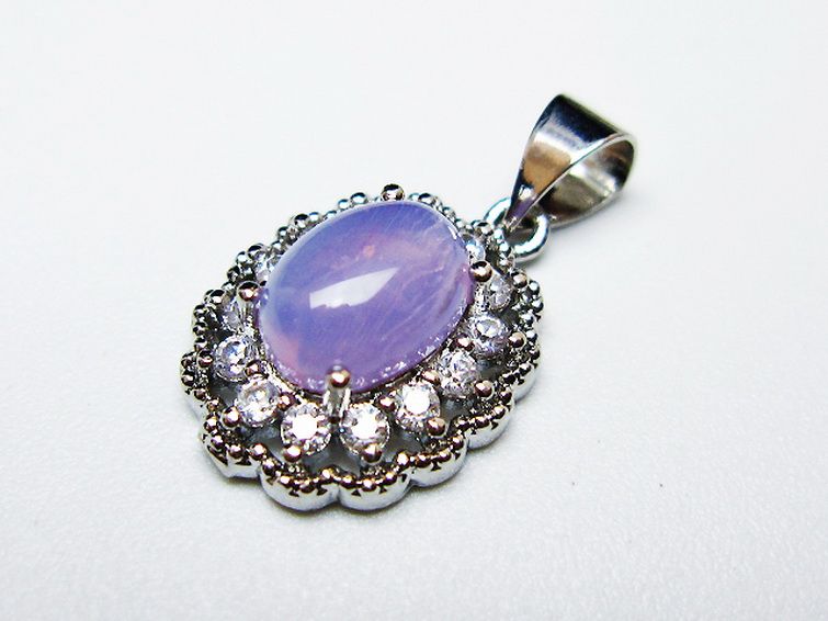 スコロライト（ラベンダークォーツ） ペンダント [T525-2198] 3枚目