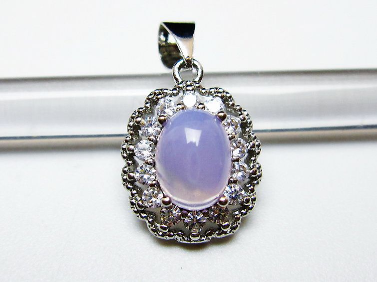 スコロライト（ラベンダークォーツ） ペンダント [T525-2202] 1枚目