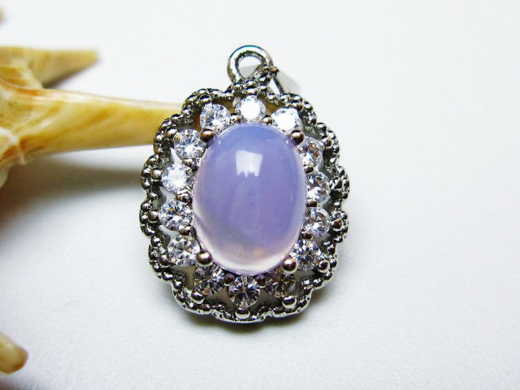 スコロライト（ラベンダークォーツ） ペンダント [T525-2202] 2枚目