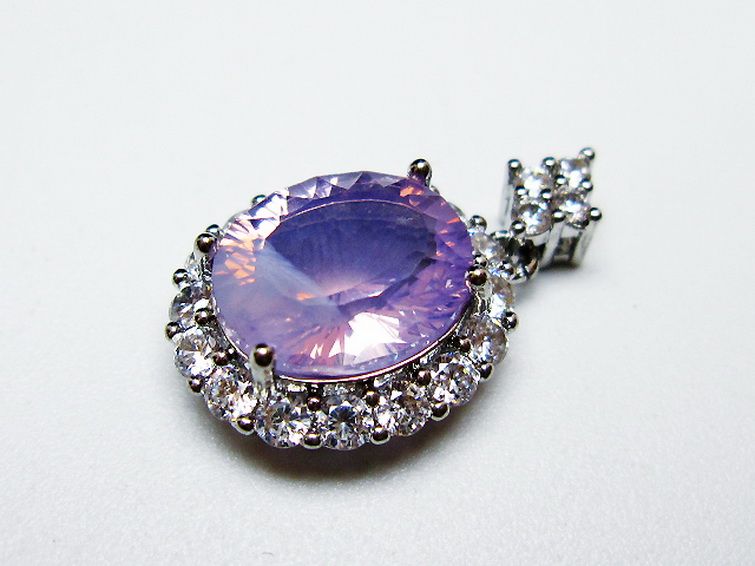 スコロライト（ラベンダークォーツ） ペンダント [T525-2210] 3枚目