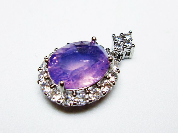 スコロライト（ラベンダークォーツ） ペンダント [t525-2218]