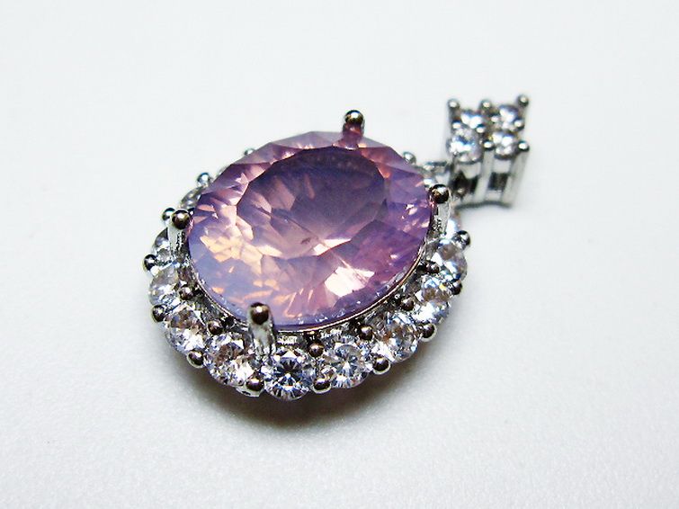 スコロライト（ラベンダークォーツ） ペンダント [T525-2220] 3枚目