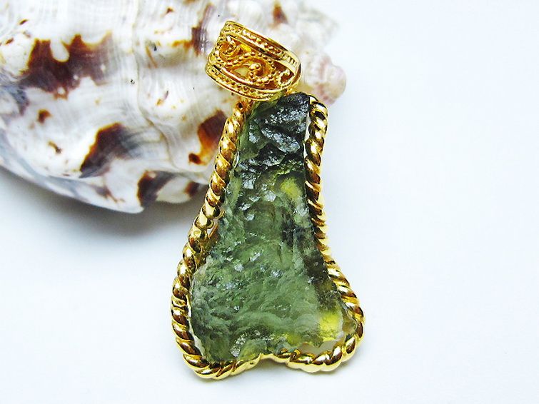 モルダバイト ペンダント [T525-2262] 1枚目