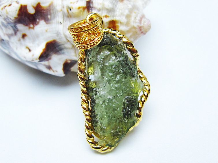 モルダバイト ペンダント [T525-2263] 1枚目