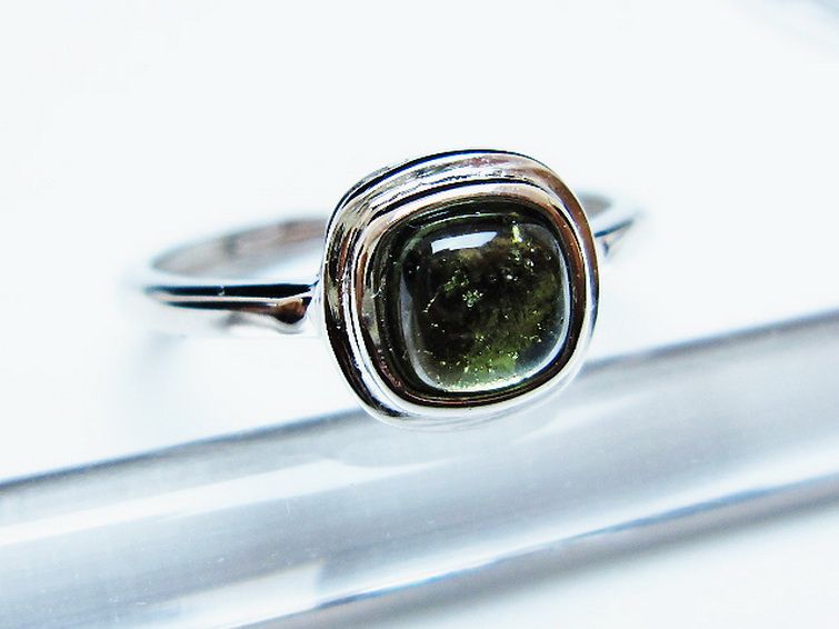 モルダバイト 指輪 (13号) [t526-1350] 3枚目