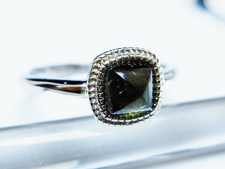 モルダバイト 指輪 (13号) [t526-1360] 3枚目