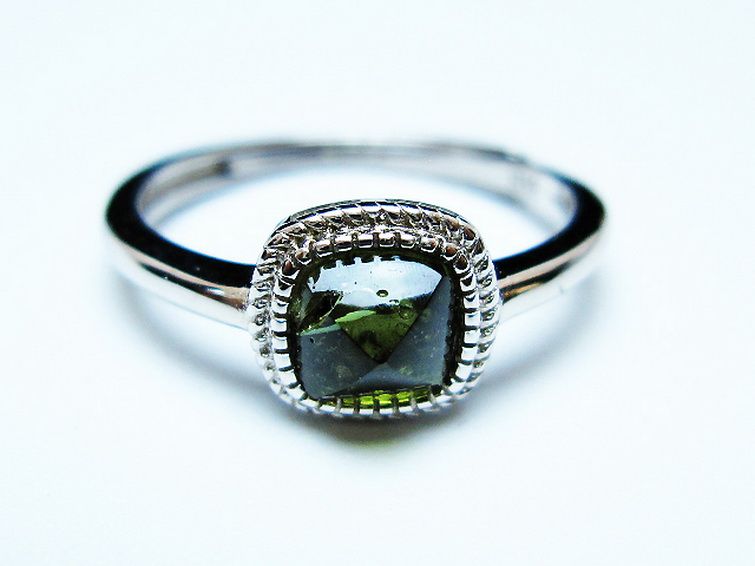 モルダバイト 指輪 (13号) [t526-1364] 1枚目