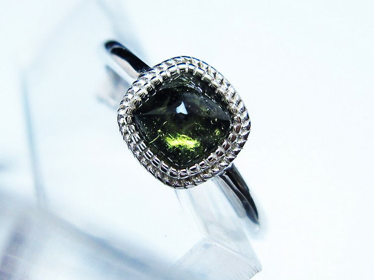 モルダバイト 指輪 (13号) [t526-1364] 2枚目