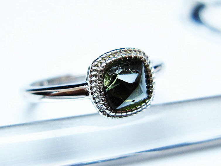 モルダバイト 指輪 (13号) [t526-1364] 3枚目