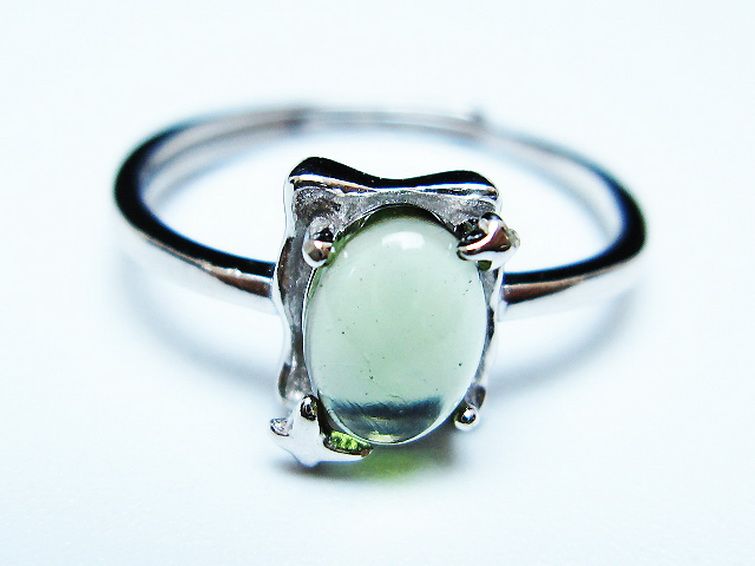 モルダバイト 指輪 (14号) [t526-1433] 1枚目