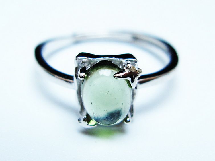 モルダバイト 指輪 (13号) [t526-1435] 1枚目